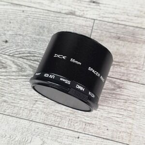 Hoya Japan 55mm Spacer Ring Lens Hood Telephoto For Camera Lens+Cover Scew In